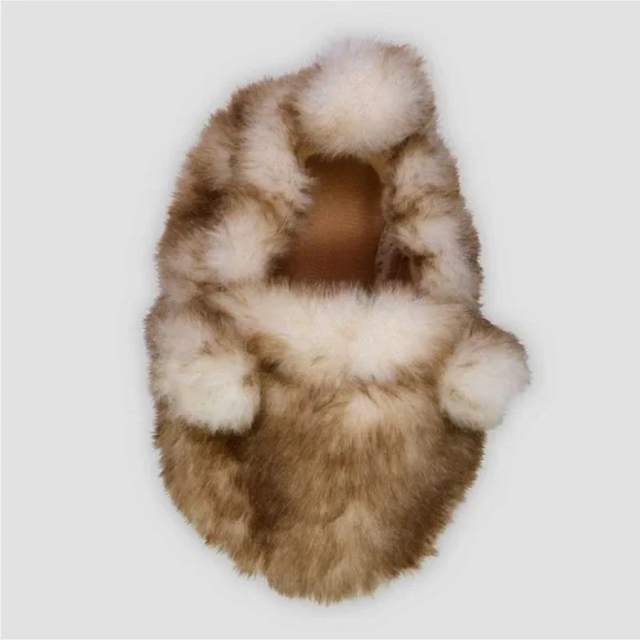 Carter's Plush Brown Baby Slippers - Picture 2 of 3